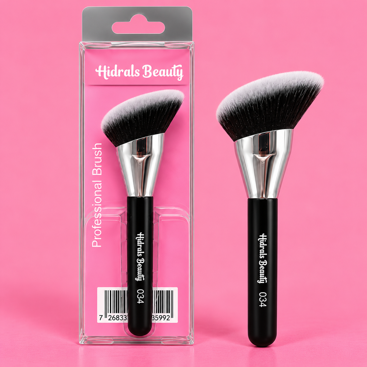 Brocha profesional redonda para base corte angular Alma Beauty