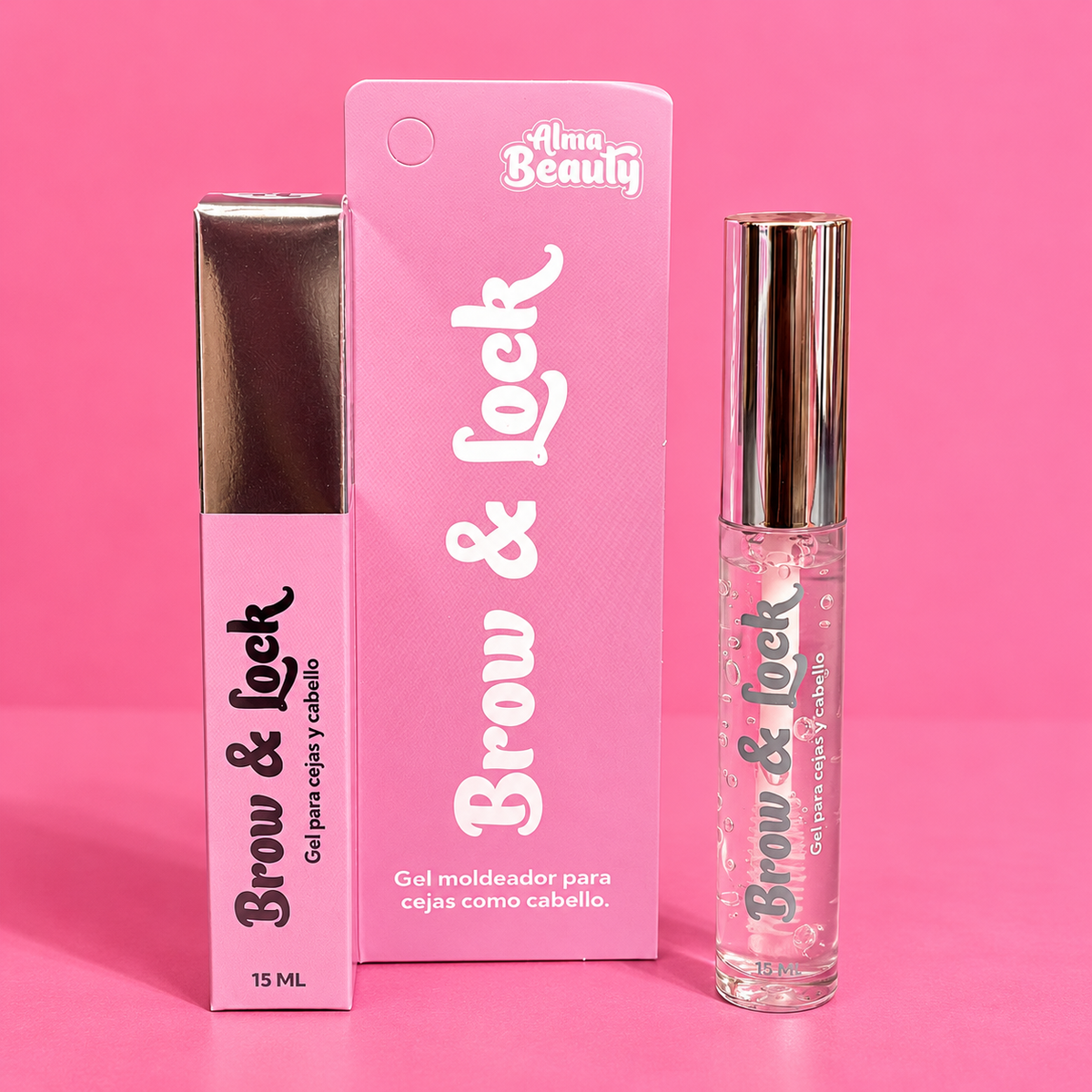 Gel para cejas y cabello brow & lock alma beauty