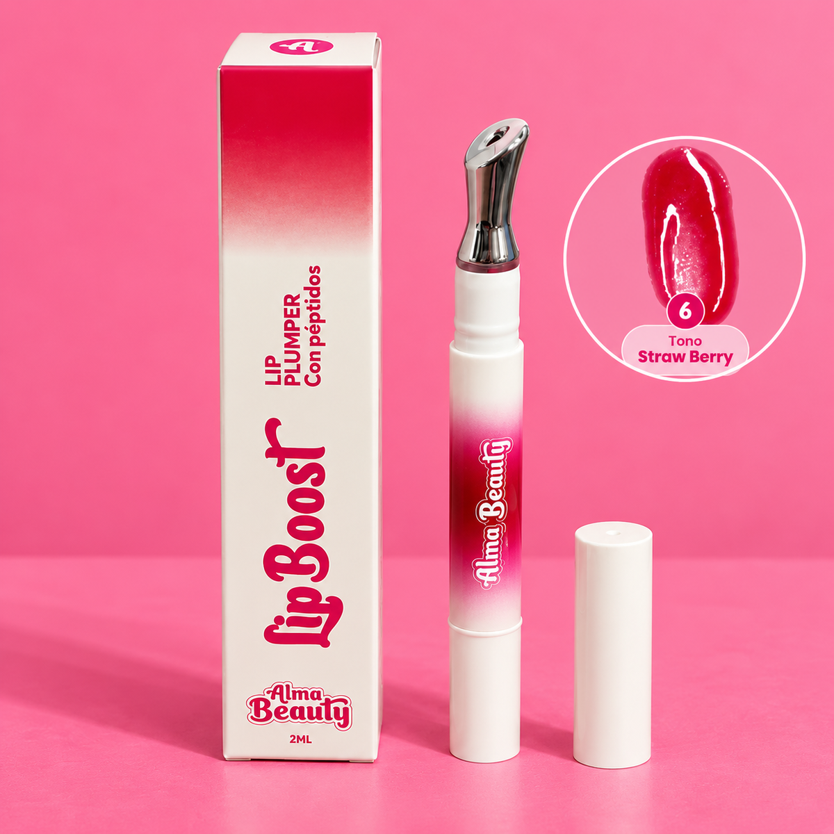 Lip boost potenciador de labios con peptidos Alma Beauty