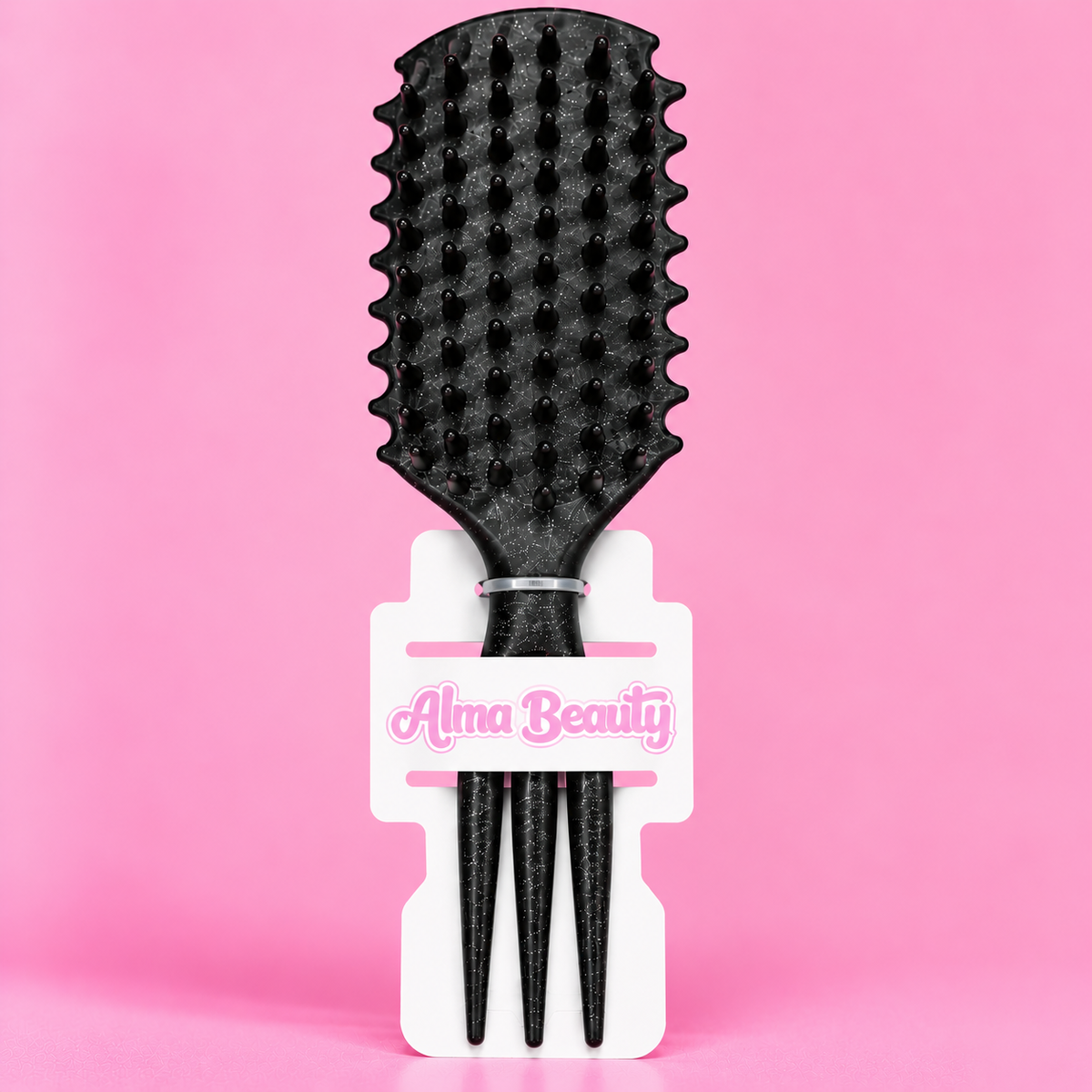 Cepillo para el cabello cerdas Fina colores surtidos Alma Beauty