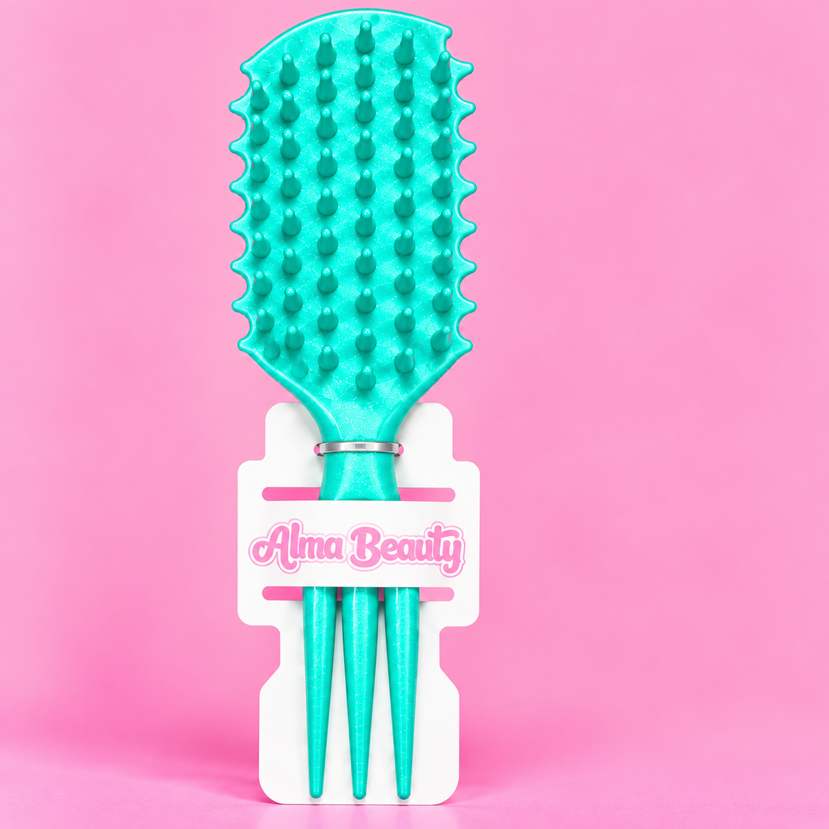 Cepillo para el cabello cerdas Fina colores surtidos Alma Beauty