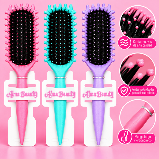 Cepillo para el cabello Curly colores surtidos Alma Beauty