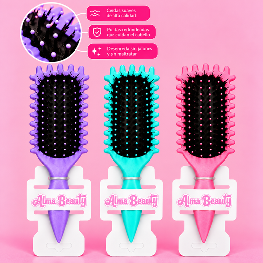 Cepillo para el cabello colores surtidos Alma Beauty