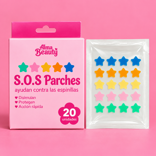 Parche para el acne s.os patches con hidrocoloide x20pzs alma beauty abm-029