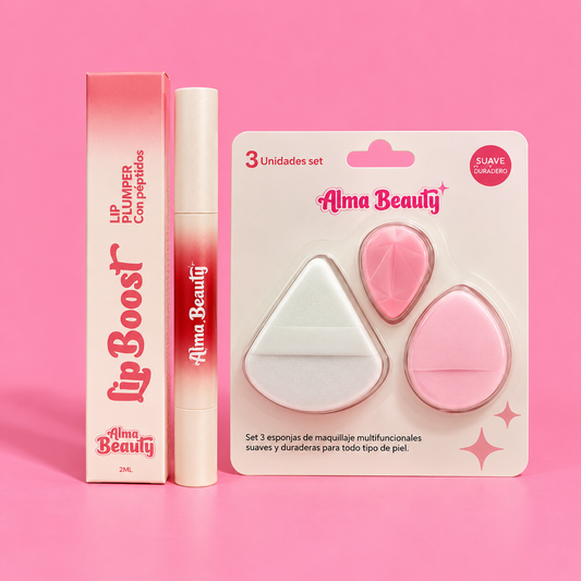 Dúo Set x3 borlas uso seco y humedo & Lip boost