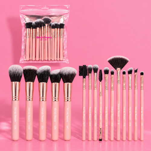 Set x16 brochas golden rose Alma Beauty colección Hidrals