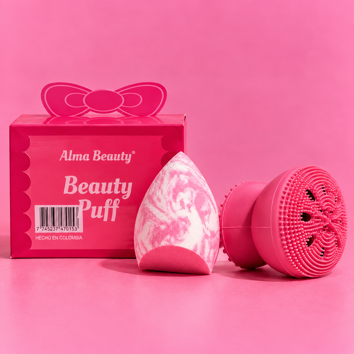 Kit x2 de pulpo facial + beauty blender corte angular Alma Beauty