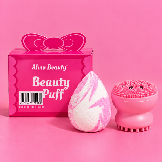 Kit x2 pulpo facial + beauty blender gotica Alma Beauty