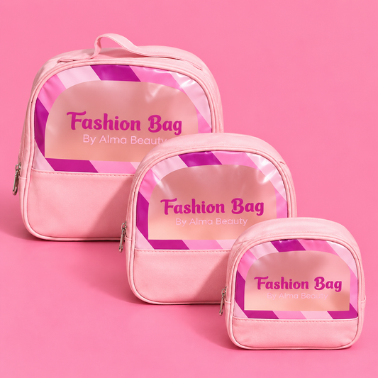 Pack x3 cosmetiqueras fashion  bag by Alma Beauty